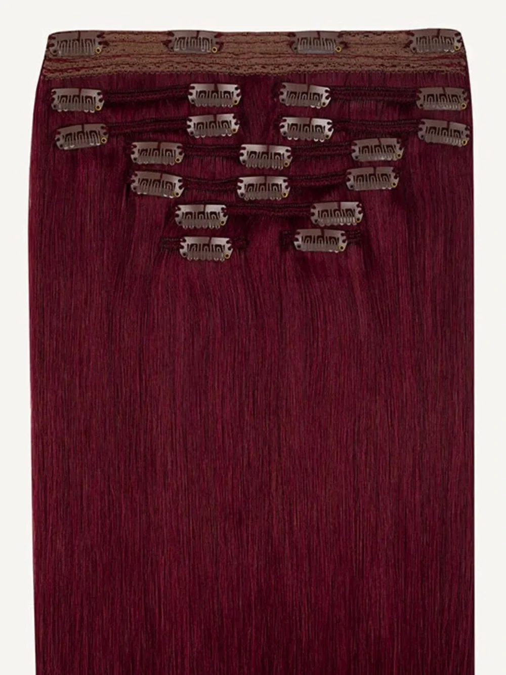 Milk & Blush Cherry Red Clip In Hair Extensions